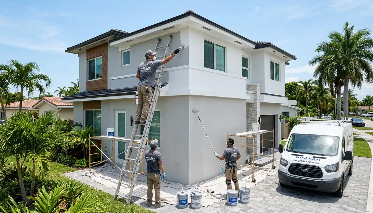 Professional house painters in Miami FL providing expert residential exterior painting services