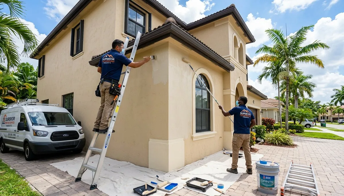Professional house painters in Miami FL providing expert residential exterior painting services
