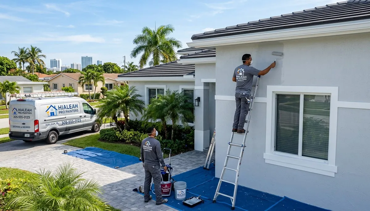 Professional house painters in Miami FL providing expert residential exterior painting services