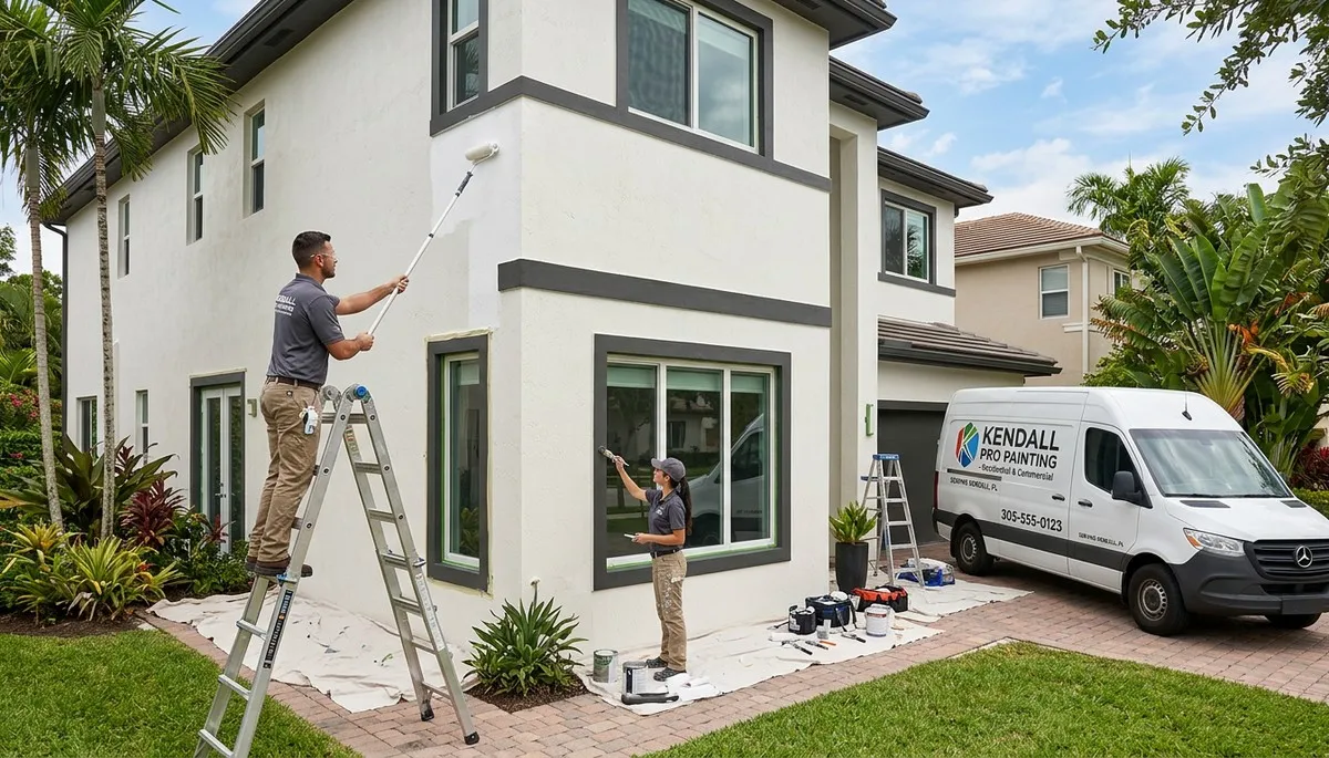 Professional house painters in Miami FL providing exterior and interior painting services