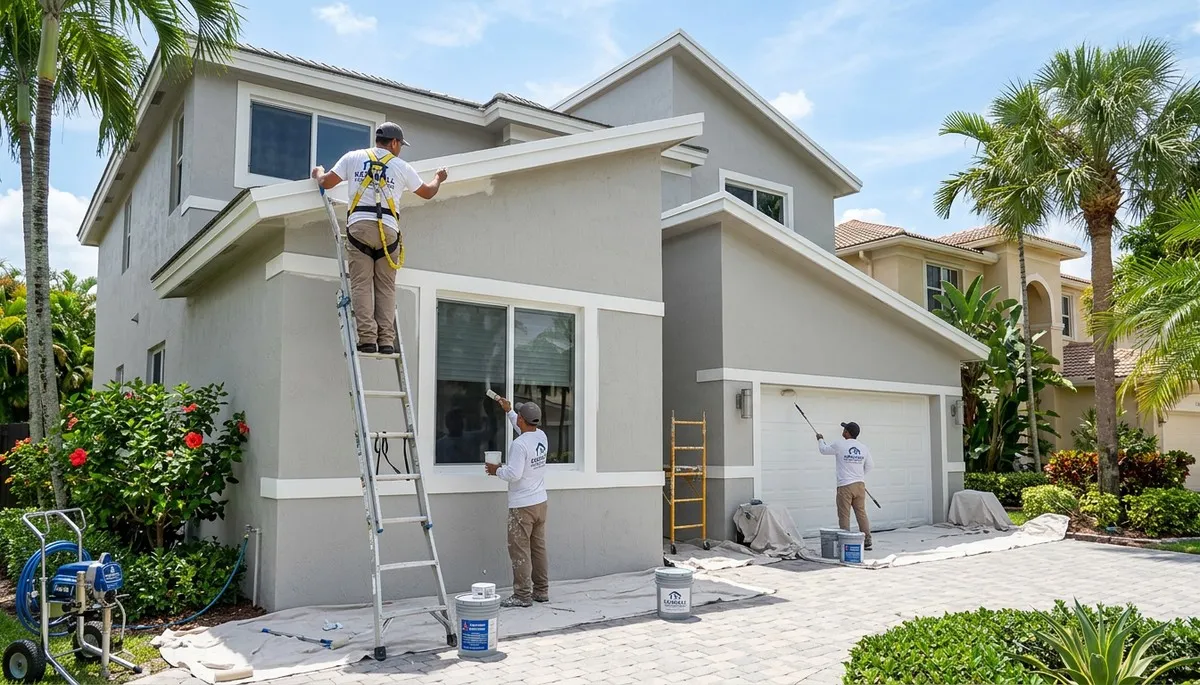 Professional house painters in Miami FL providing expert residential exterior painting services