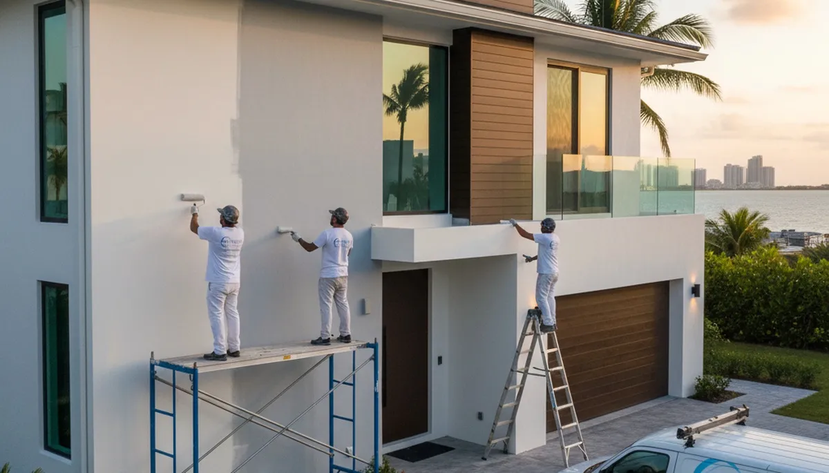 Professional house painters in Miami FL providing expert residential exterior painting services